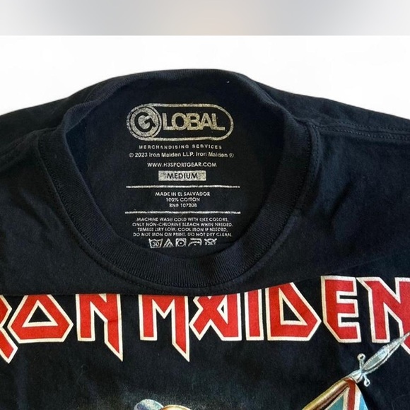 Iron Maiden The Trooper Men's Medium
Black Graphic T-Shirt Cotton 2023 Eddie - Picture 2 of 4